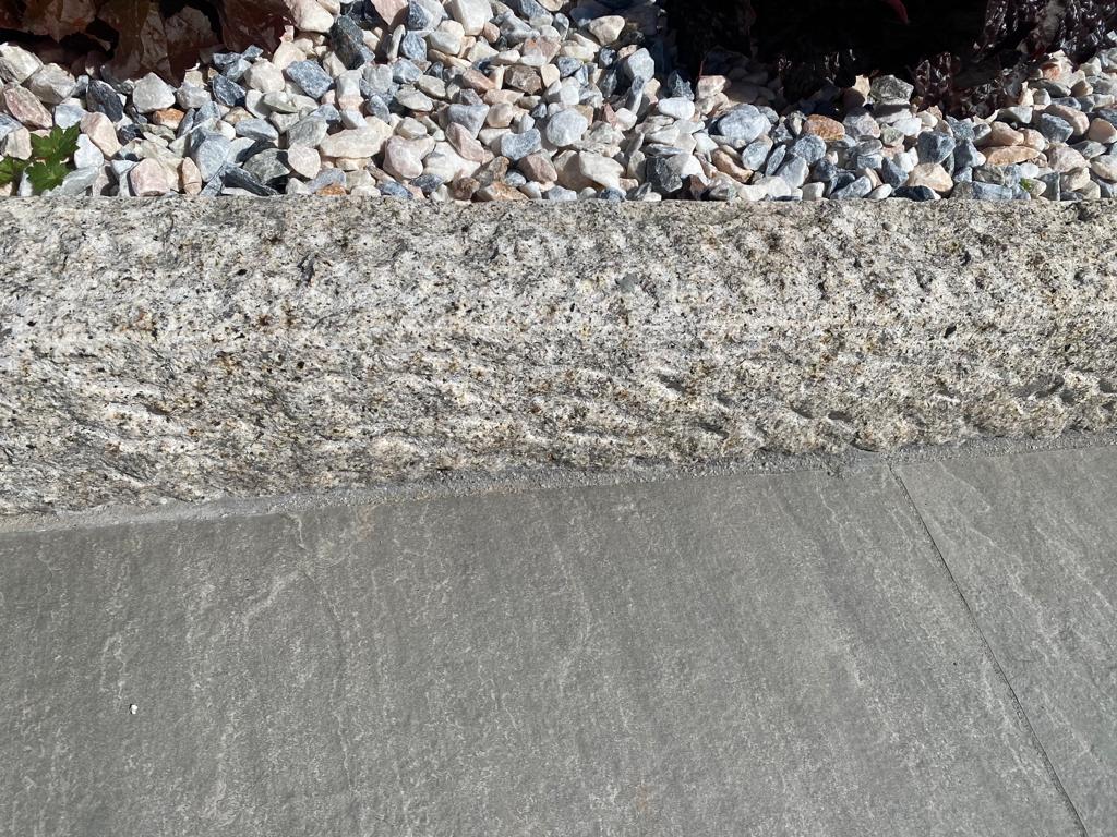 Rockface Granite Kerb